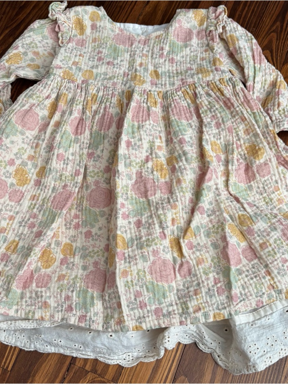 Wild Wawa Leilah Floral Smocked Long Sleeve Dress